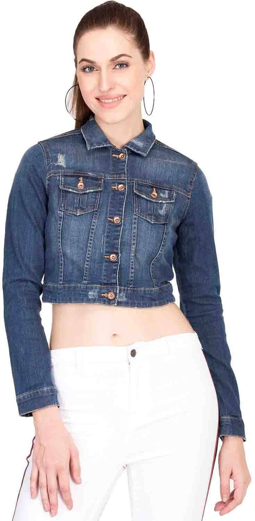 KOTTY Women Printed, Dyed/Ombre Denim Jacket