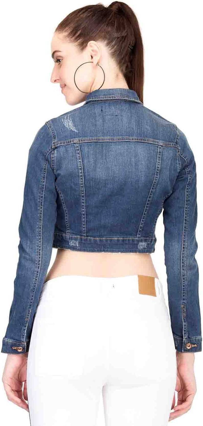 KOTTY Women Printed, Dyed/Ombre Denim Jacket
