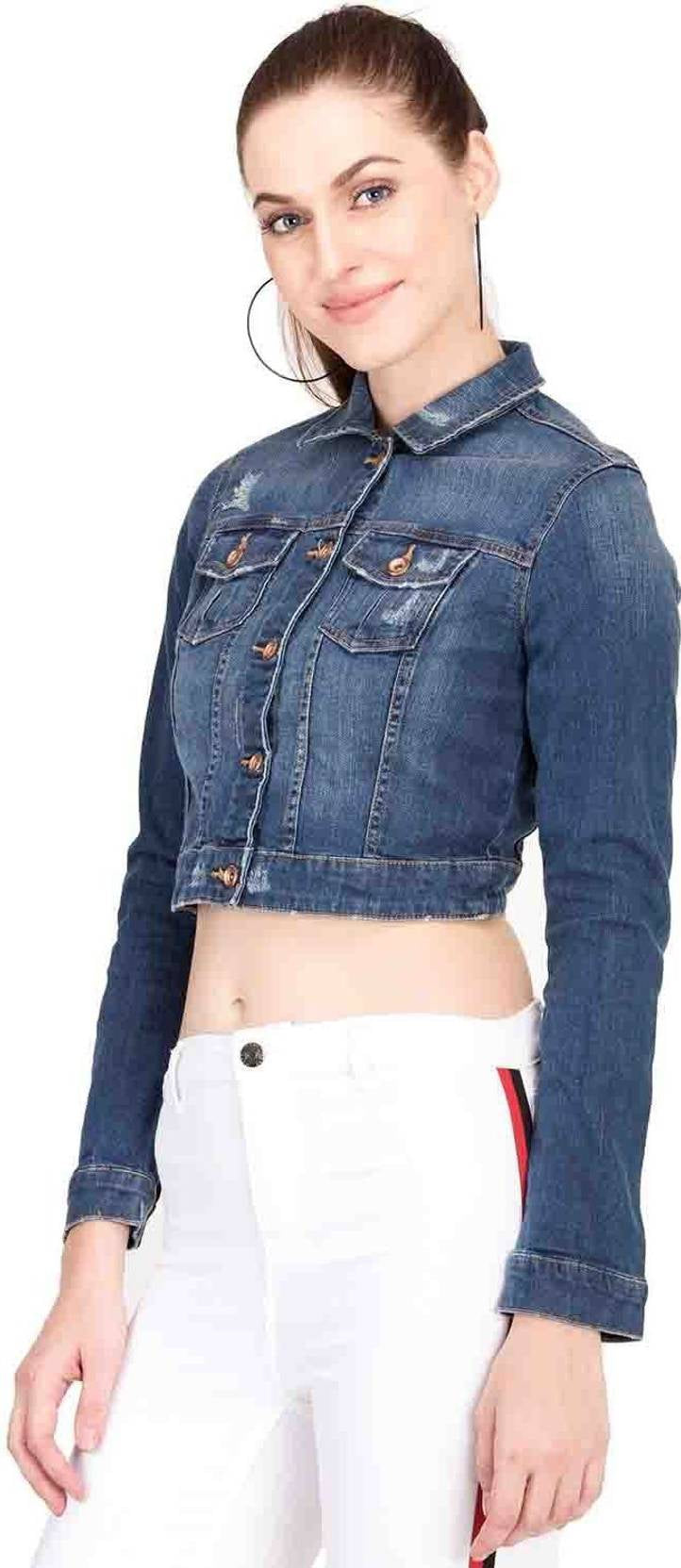 KOTTY Women Printed, Dyed/Ombre Denim Jacket
