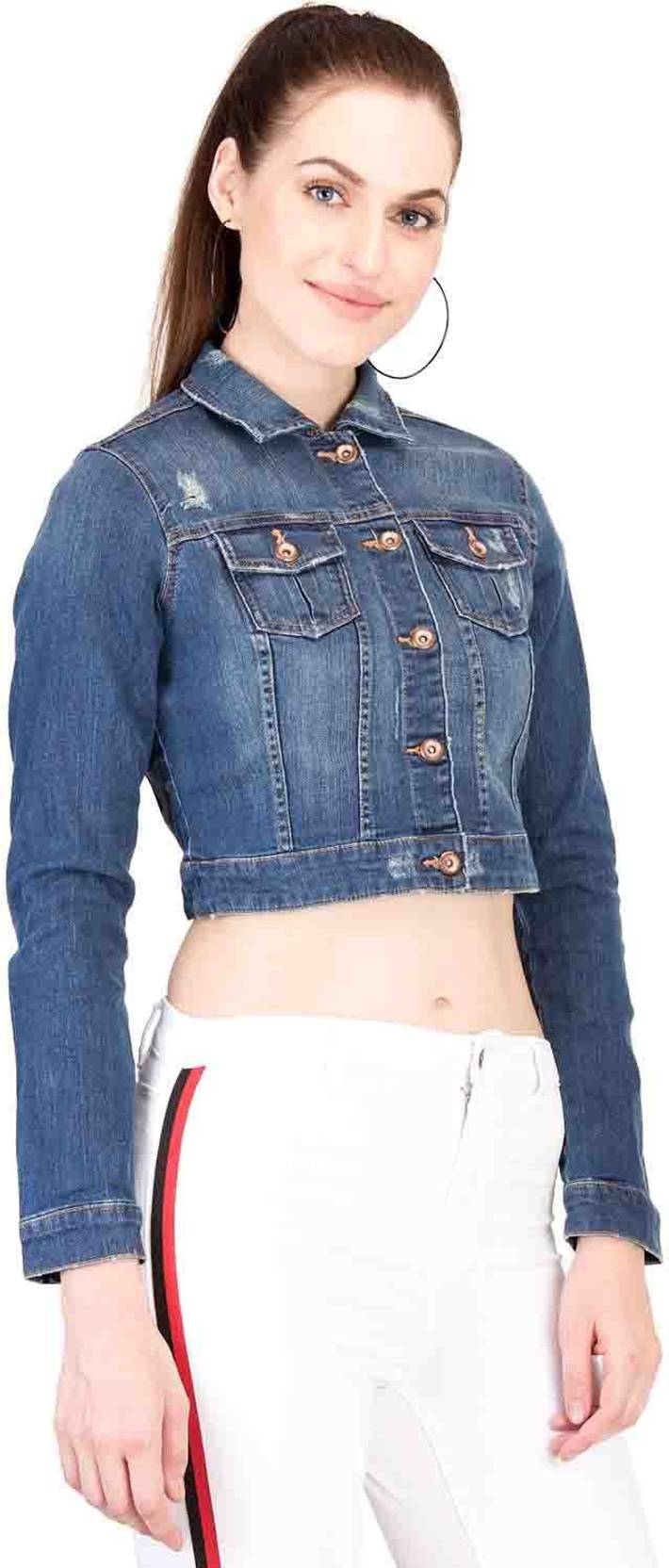 KOTTY Women Printed, Dyed/Ombre Denim Jacket