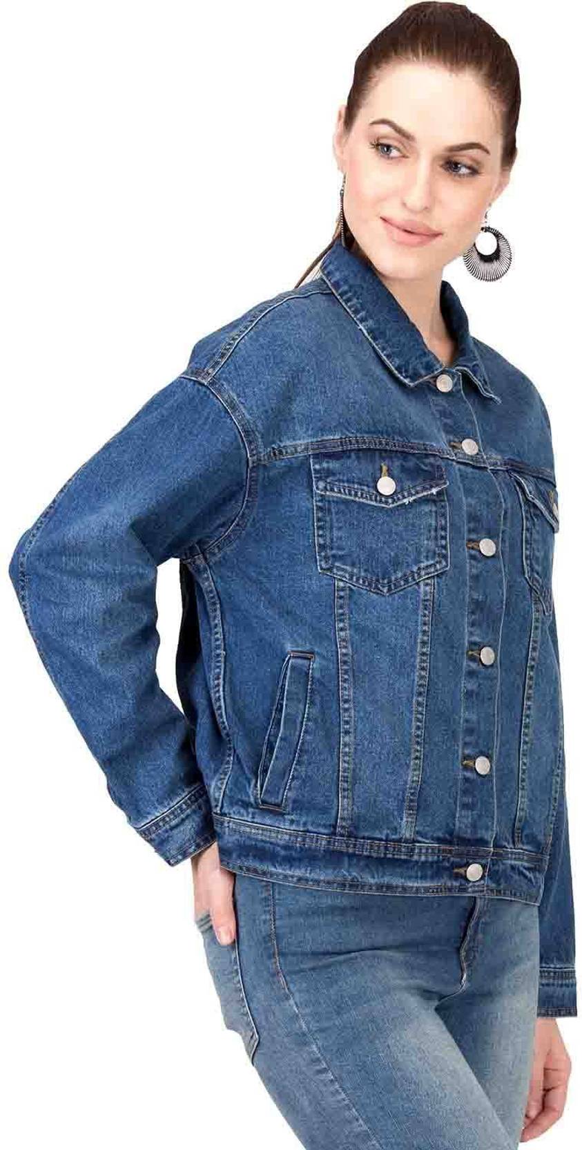KOTTY Women Printed, Dyed/Ombre Denim Jacket