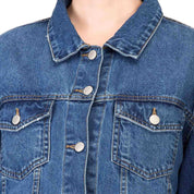 KOTTY Women Printed, Dyed/Ombre Denim Jacket