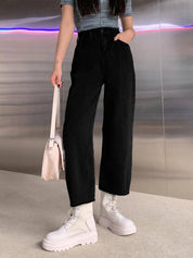 KOTTY Women Regular High Rise Black Jeans
