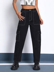 KOTTY Women Regular High Rise Black Jeans