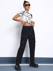 KOTTY Women Regular High Rise Black Jeans