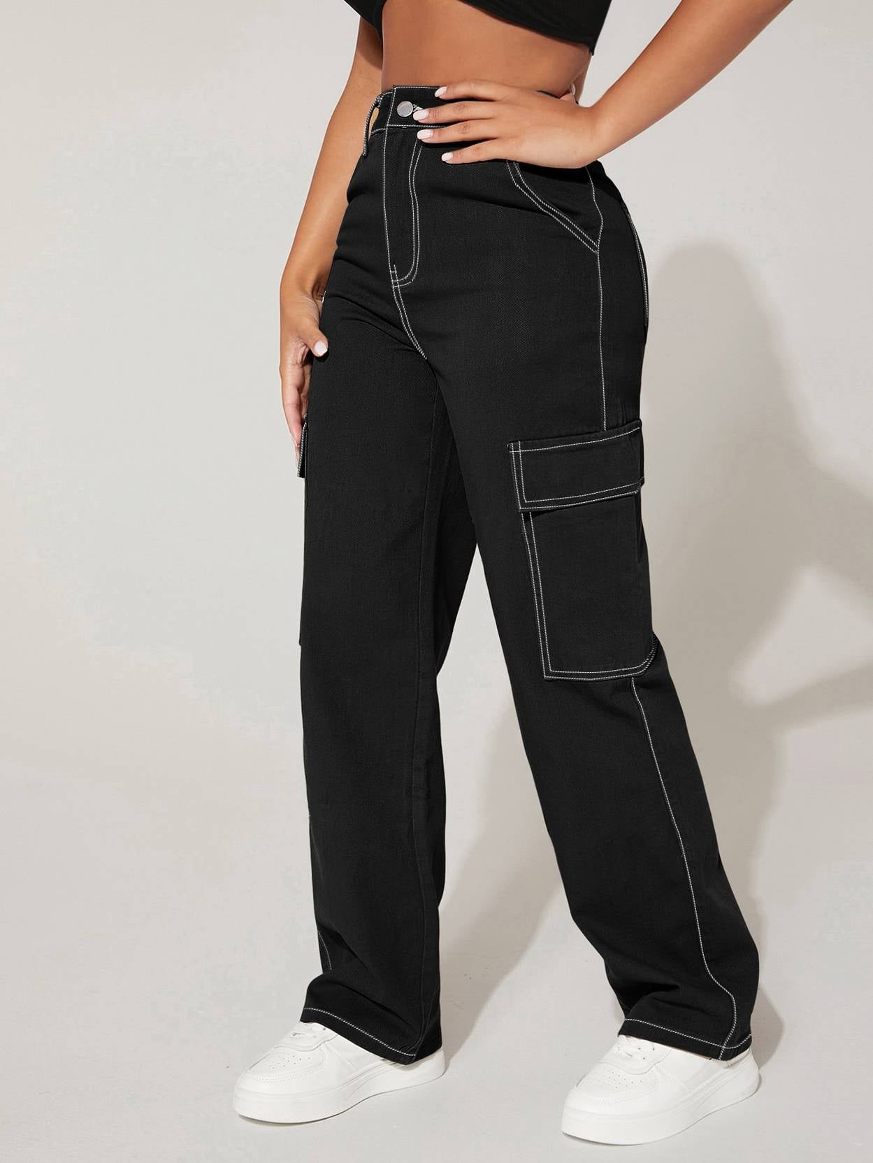 KOTTY Women Regular High Rise Black Jeans