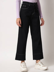 KOTTY Women Regular High Rise Black Jeans