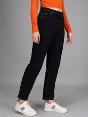 KOTTY Women Regular High Rise Black Jeans