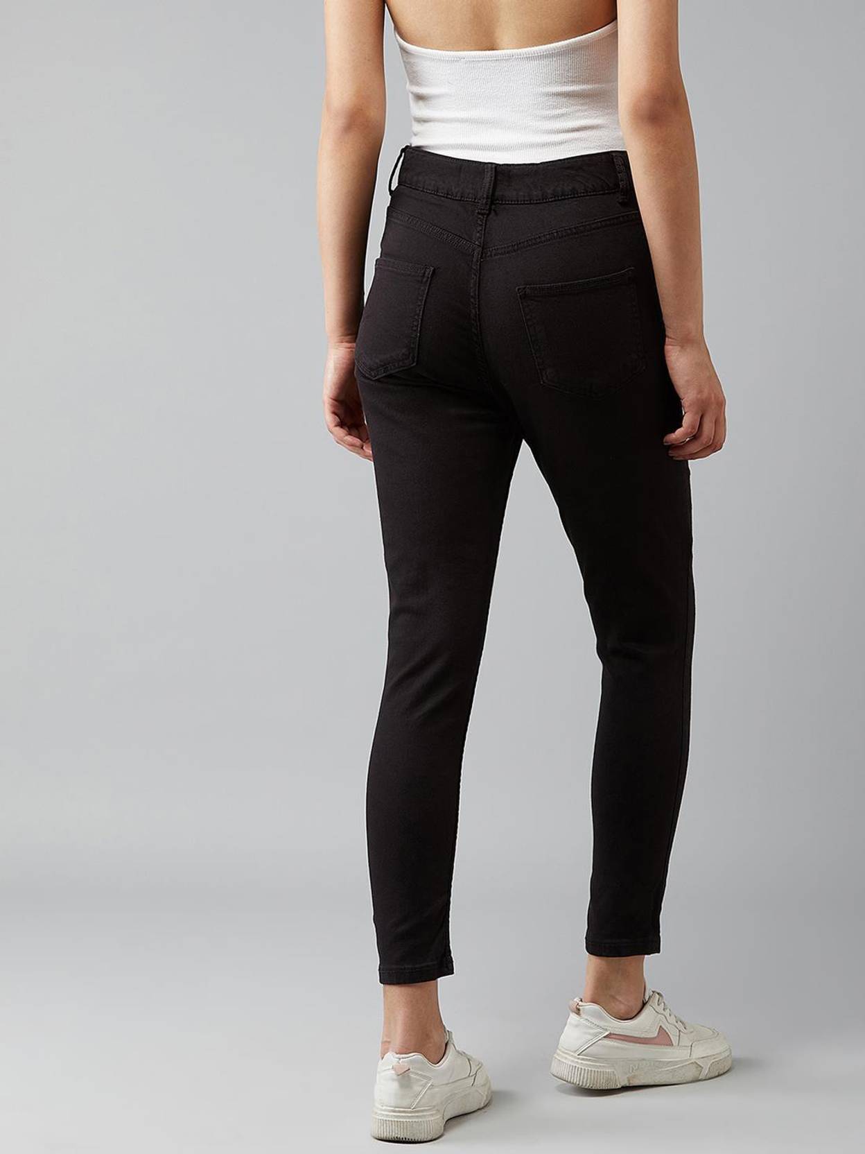 KOTTY Women Regular High Rise Black Jeans
