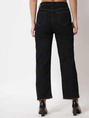 KOTTY Women Regular High Rise Black Jeans