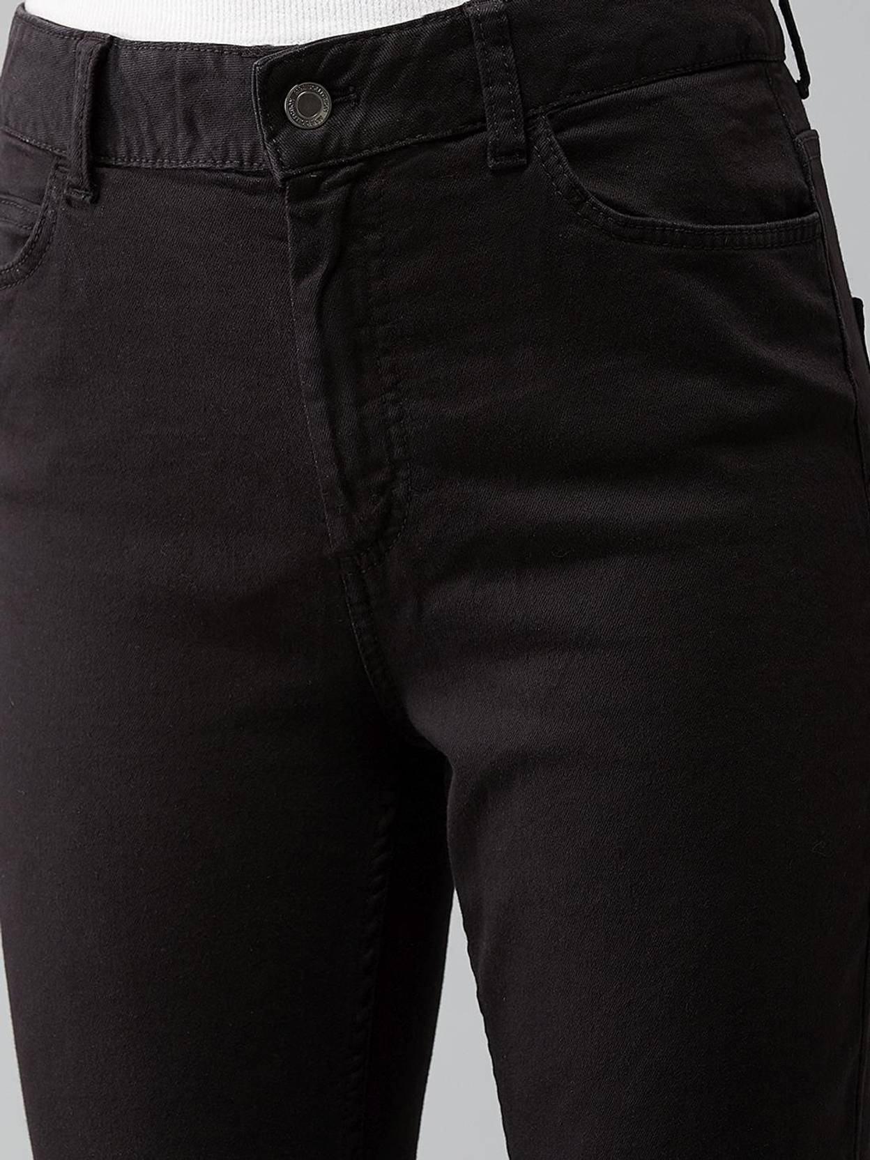 KOTTY Women Regular High Rise Black Jeans