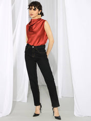 KOTTY Women Regular High Rise Black Jeans