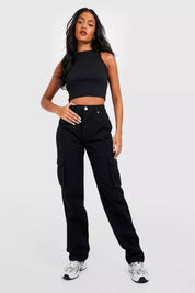 KOTTY Women Regular High Rise Black Jeans