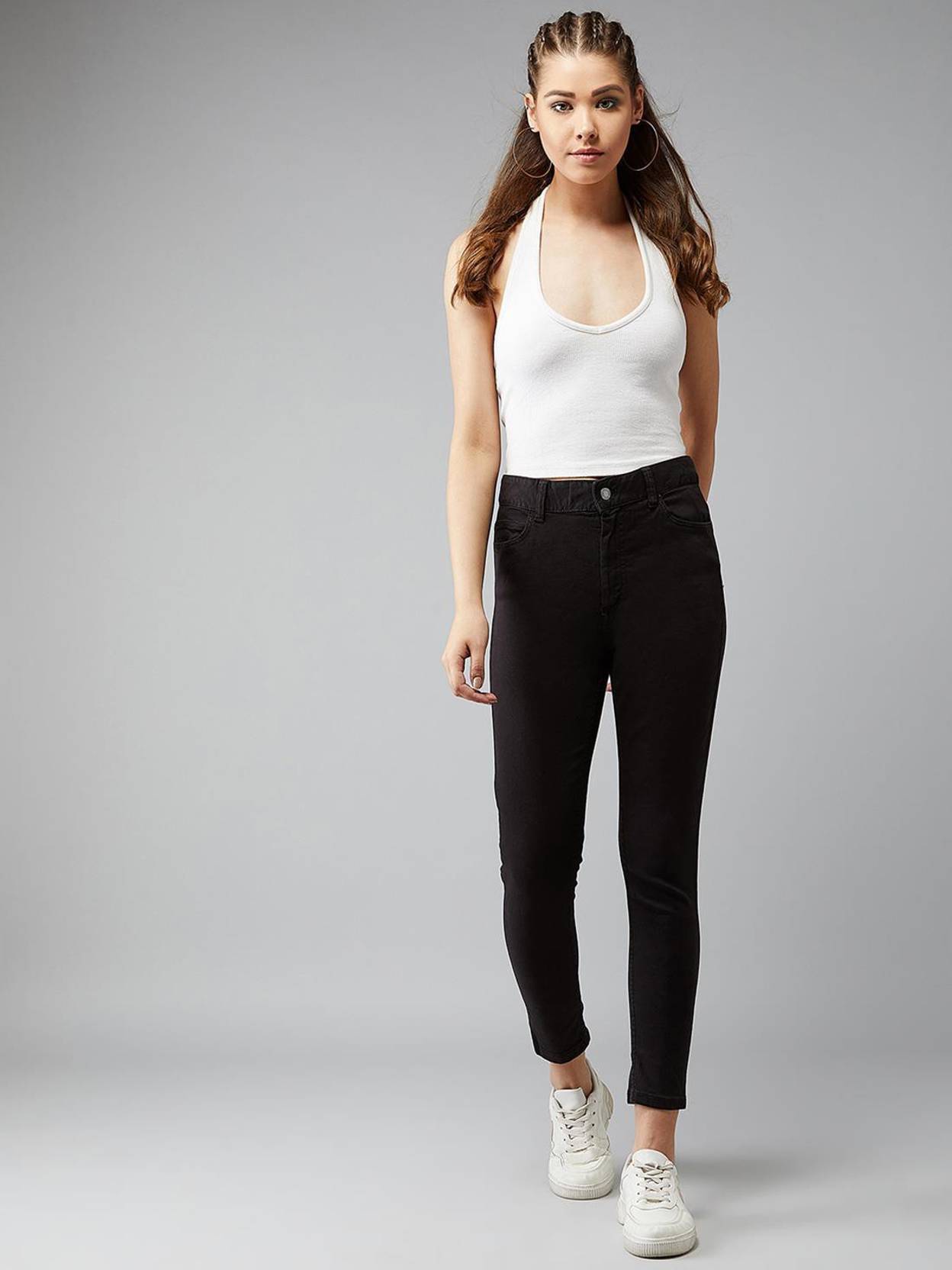 KOTTY Women Regular High Rise Black Jeans
