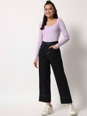 KOTTY Women Regular High Rise Black Jeans