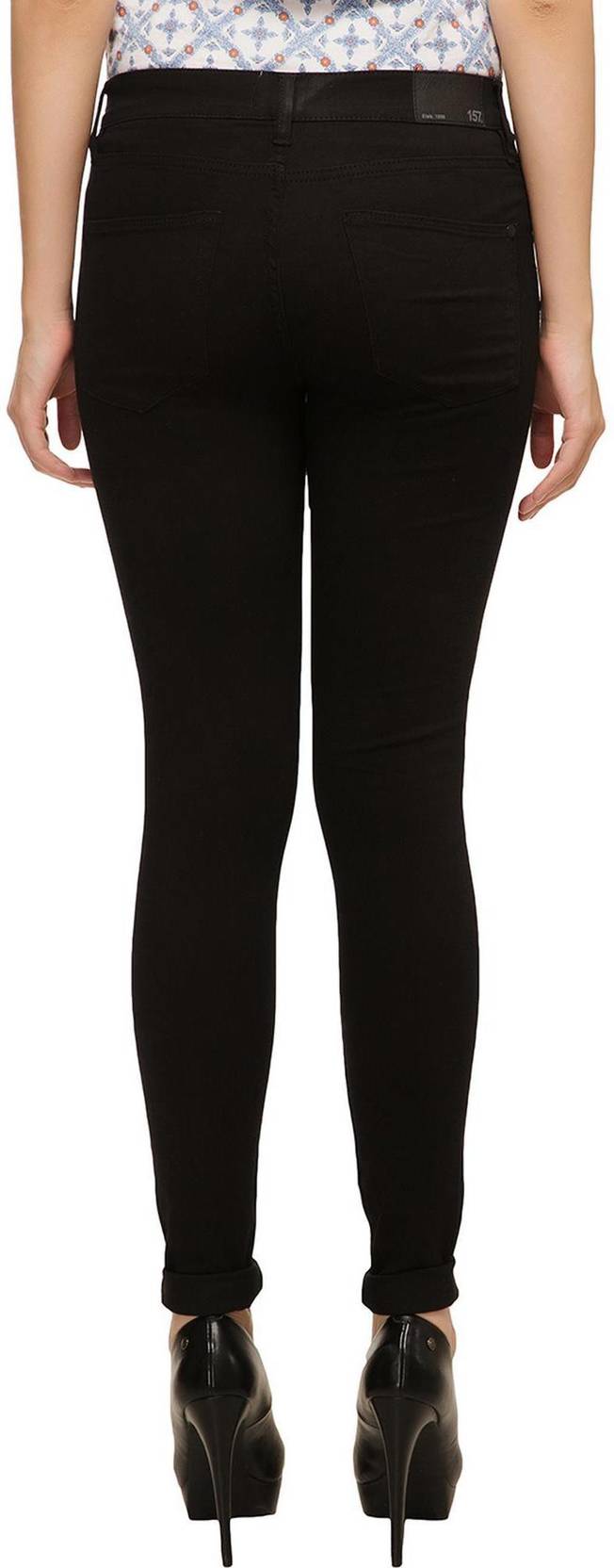 KOTTY Women Regular High Rise Black Jeans