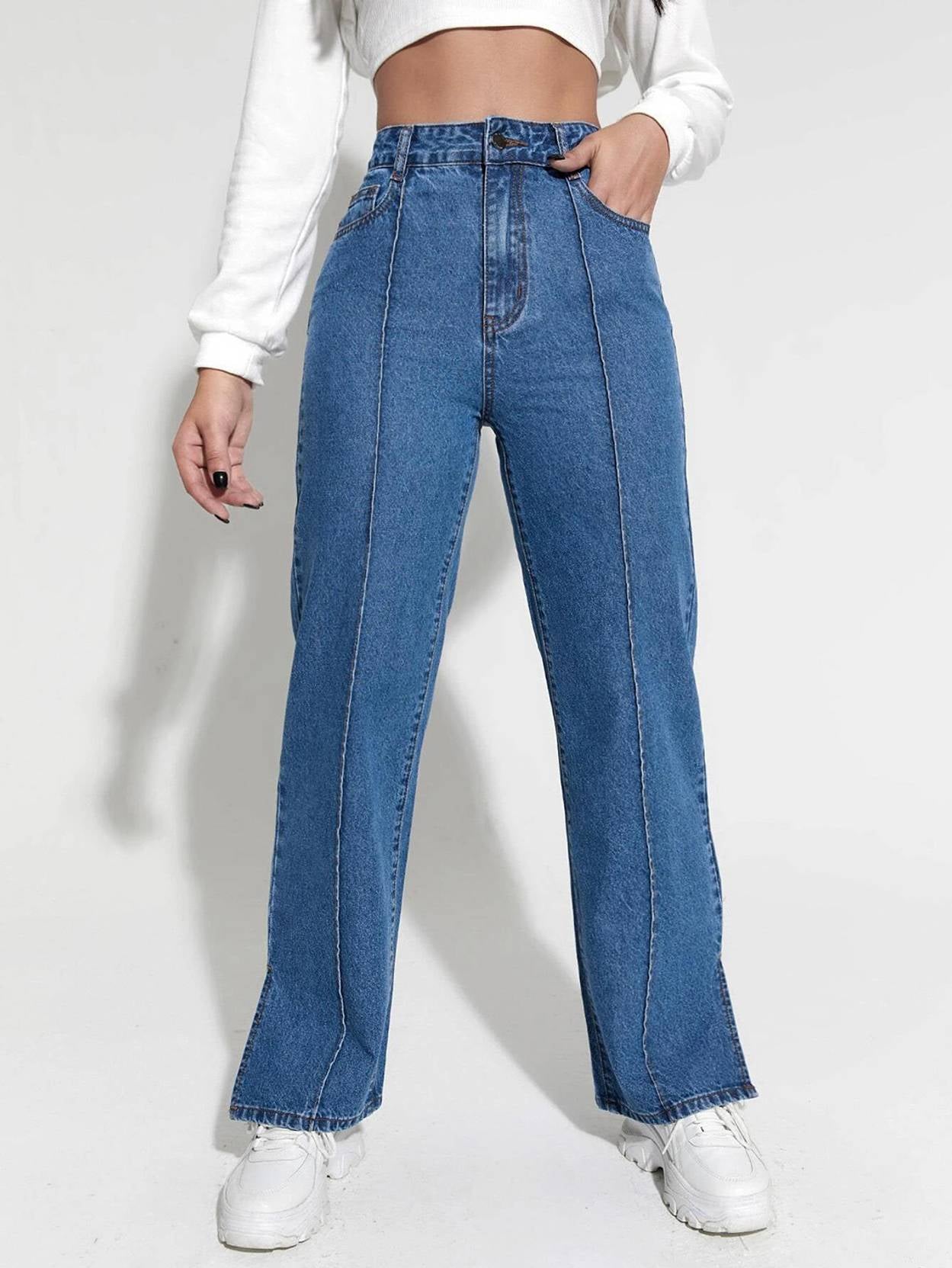 KOTTY Women Regular High Rise Blue Jeans