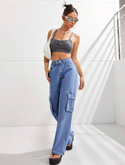 KOTTY Women Regular High Rise Blue Jeans