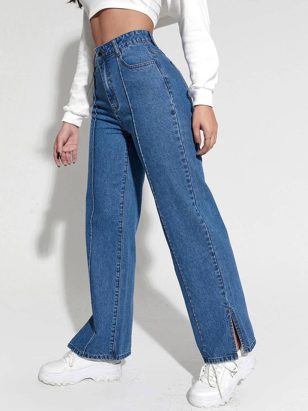 KOTTY Women Regular High Rise Blue Jeans