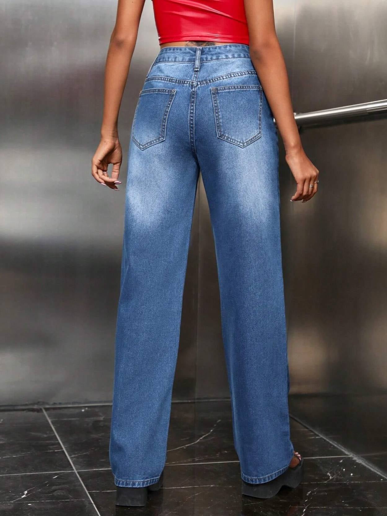 KOTTY Women Regular High Rise Blue Jeans