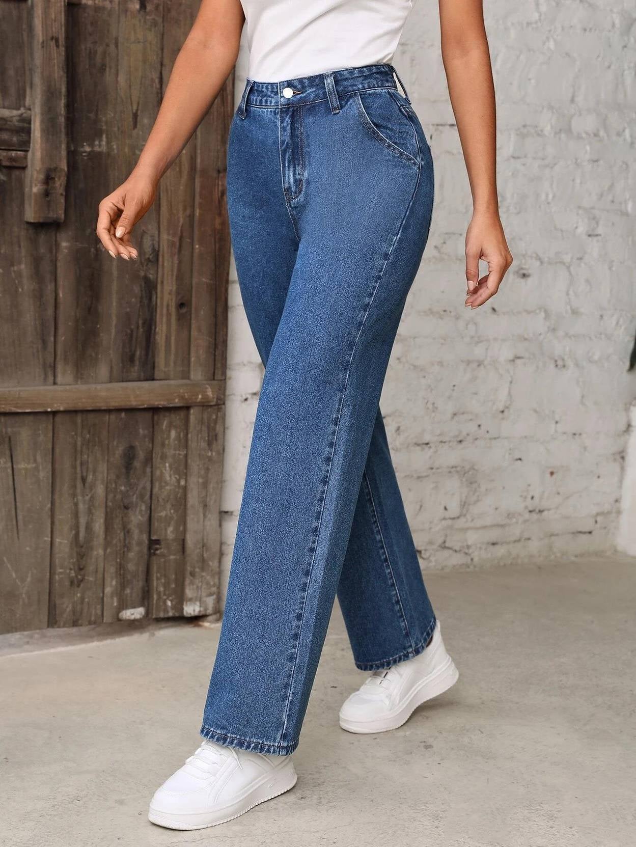 KOTTY Women Regular High Rise Blue Jeans
