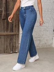 KOTTY Women Regular High Rise Blue Jeans
