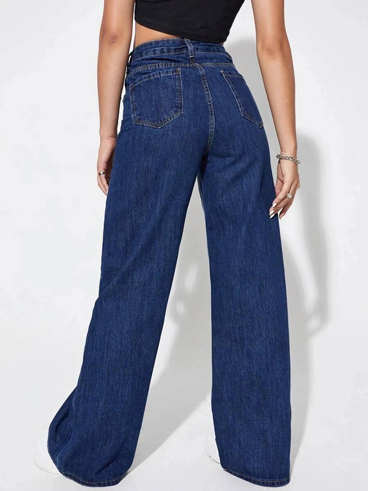 KOTTY Women Regular High Rise Blue Jeans