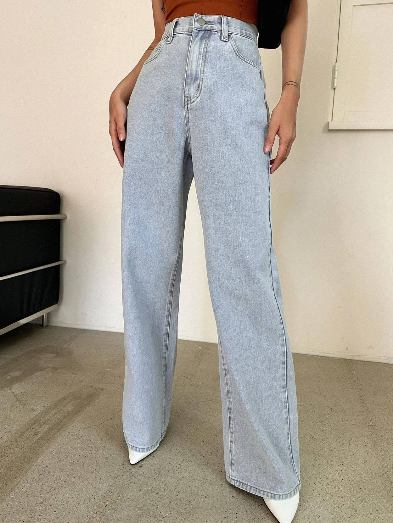 KOTTY Women Regular High Rise Blue Jeans