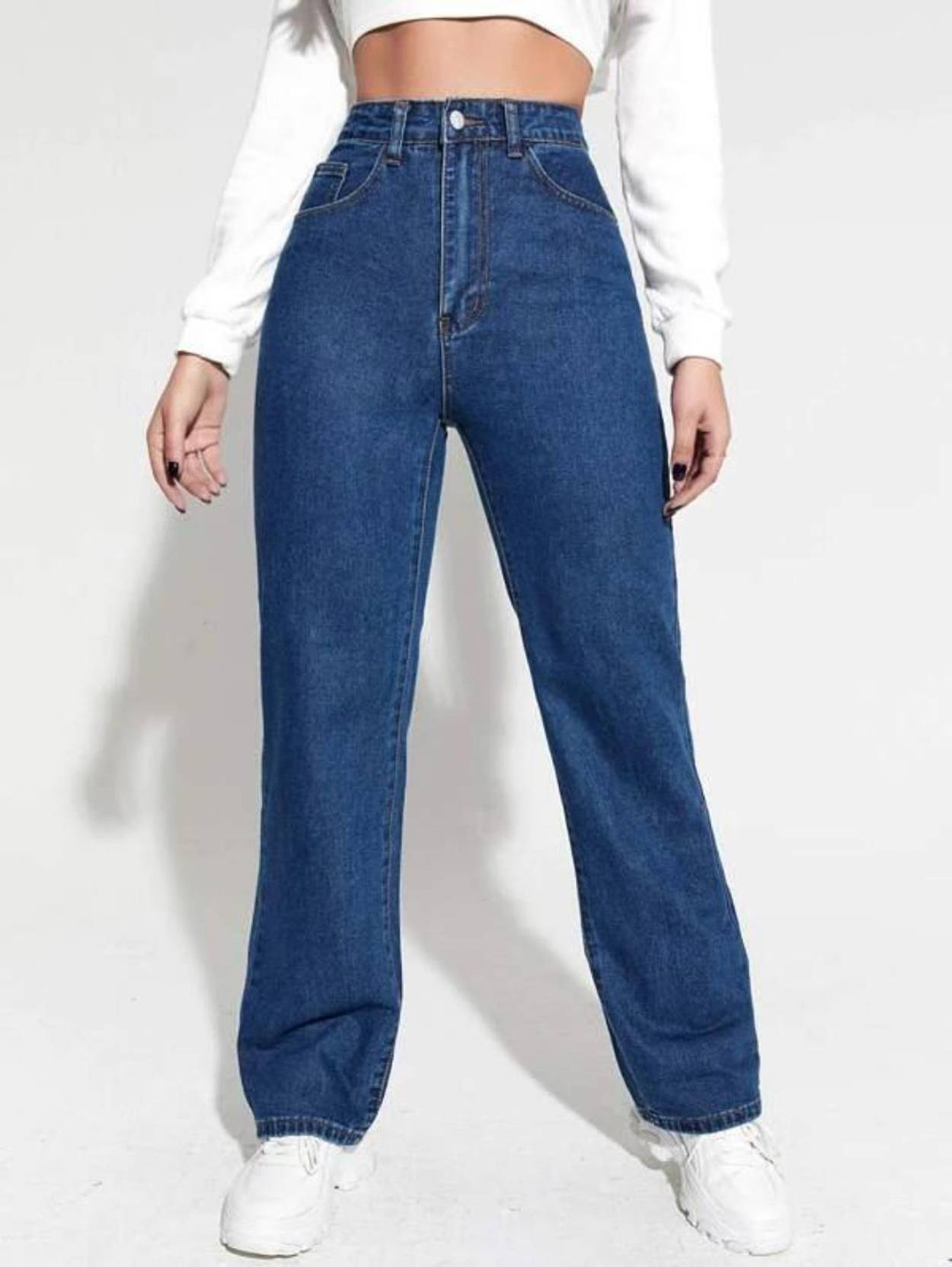 KOTTY Women Regular High Rise Dark Blue Jeans
