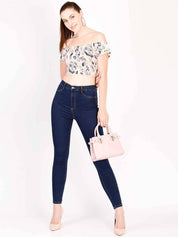 KOTTY Women Regular High Rise Dark Blue Jeans