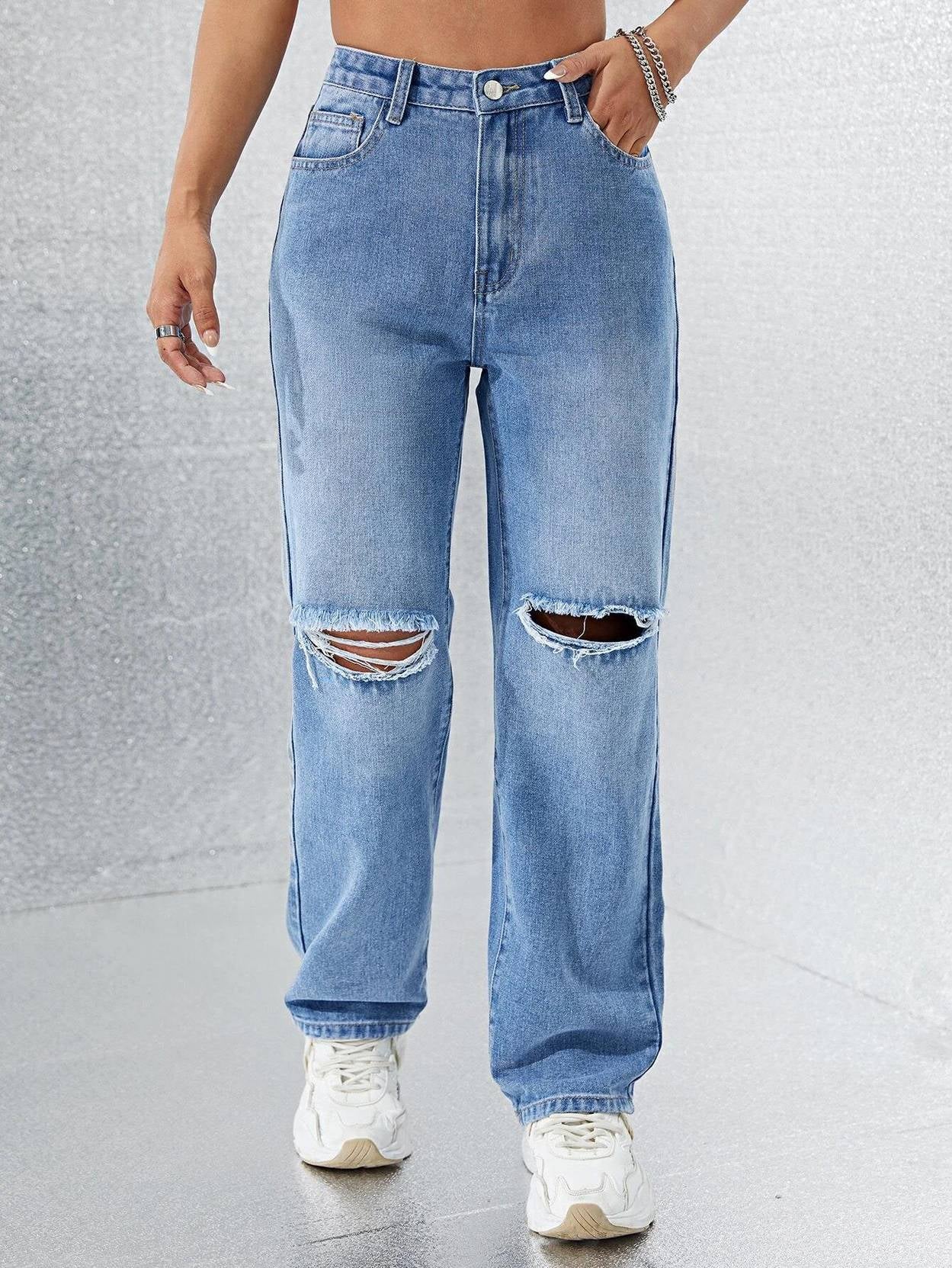 KOTTY Women Regular High Rise Dark Blue Jeans