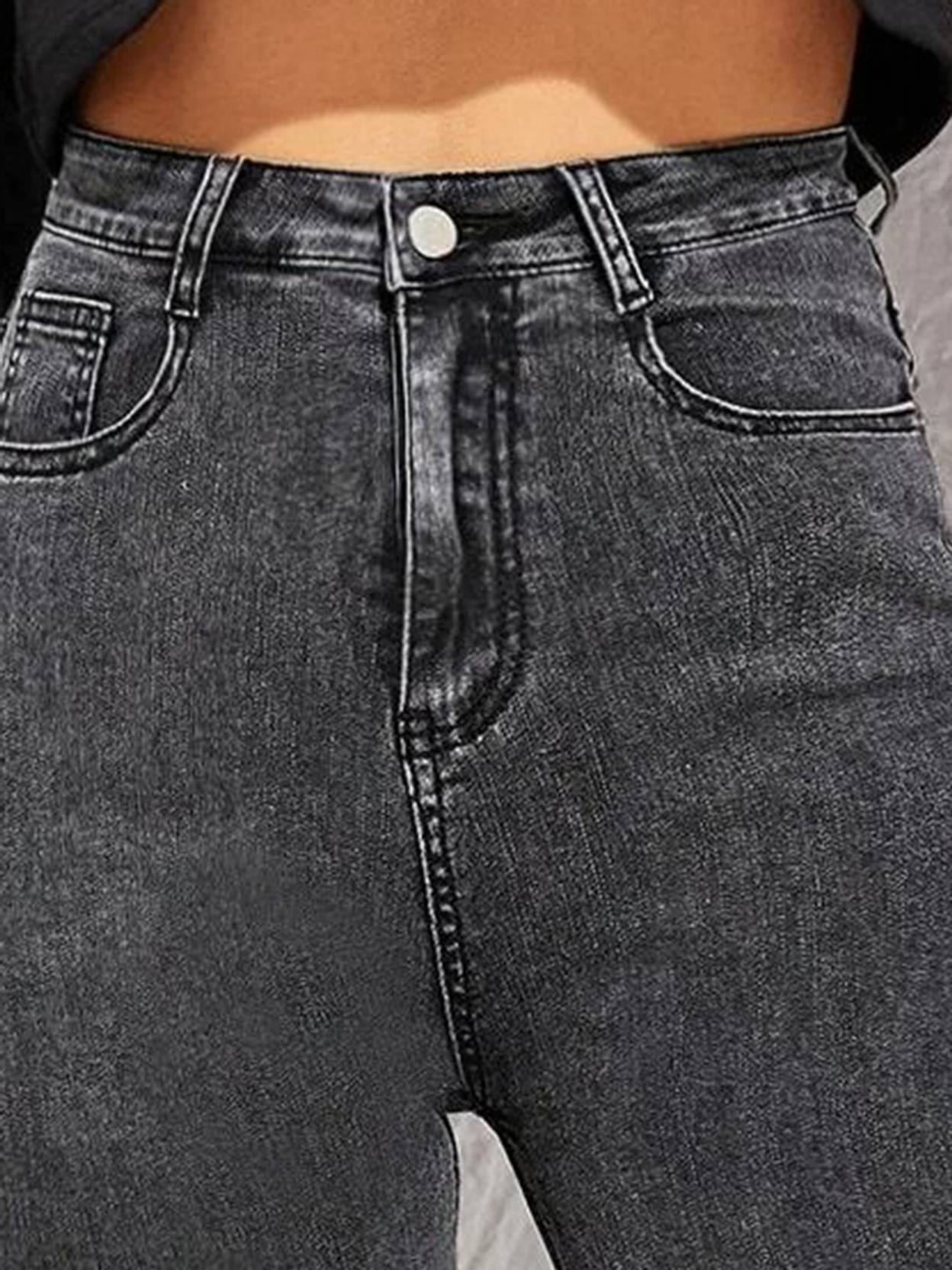 KOTTY Women Regular High Rise Dark Grey Jeans