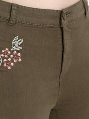 KOTTY  Women Regular High Rise Green Jeans