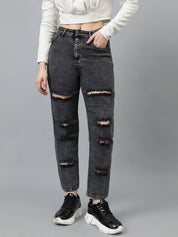 KOTTY Women Regular High Rise Grey Jeans