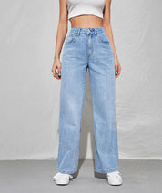 KOTTY Women Regular High Rise Light Blue Jeans