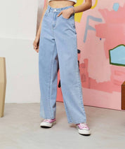 KOTTY Women Regular High Rise Light Blue Jeans