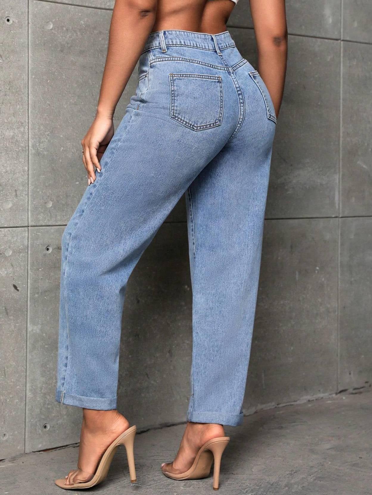 KOTTY Women Regular High Rise Light Blue Jeans