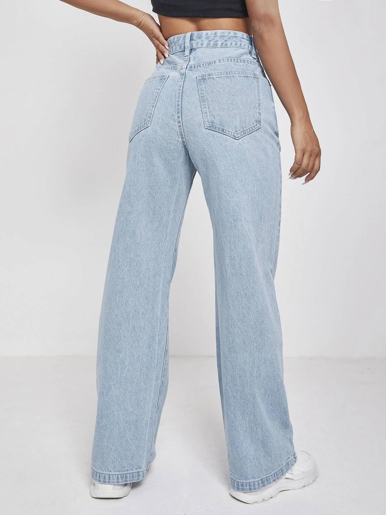 KOTTY Women Regular High Rise Light Blue Jeans