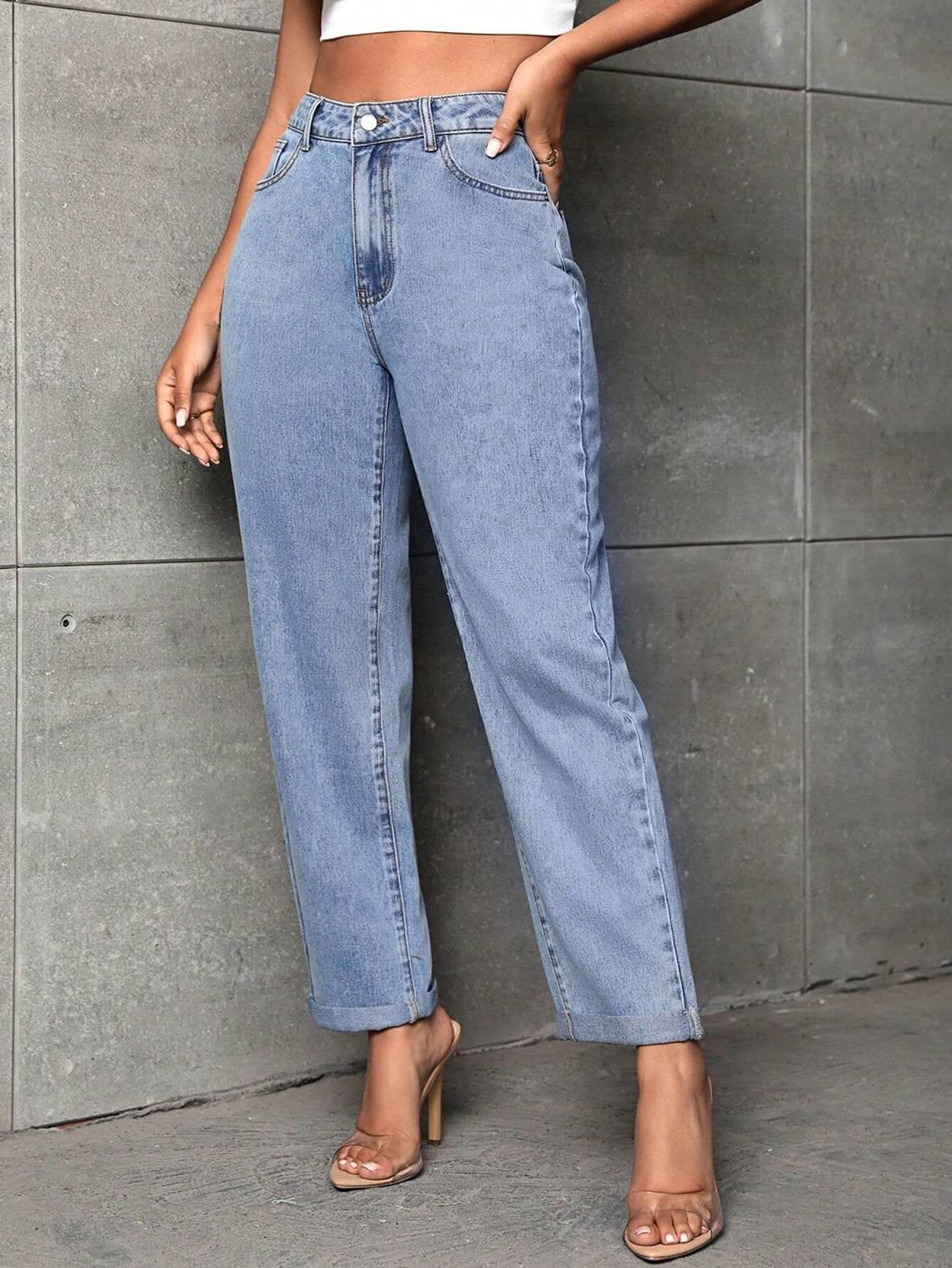 KOTTY Women Regular High Rise Light Blue Jeans