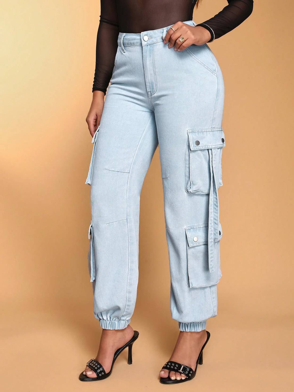 KOTTY Women Regular High Rise Light Blue Jeans