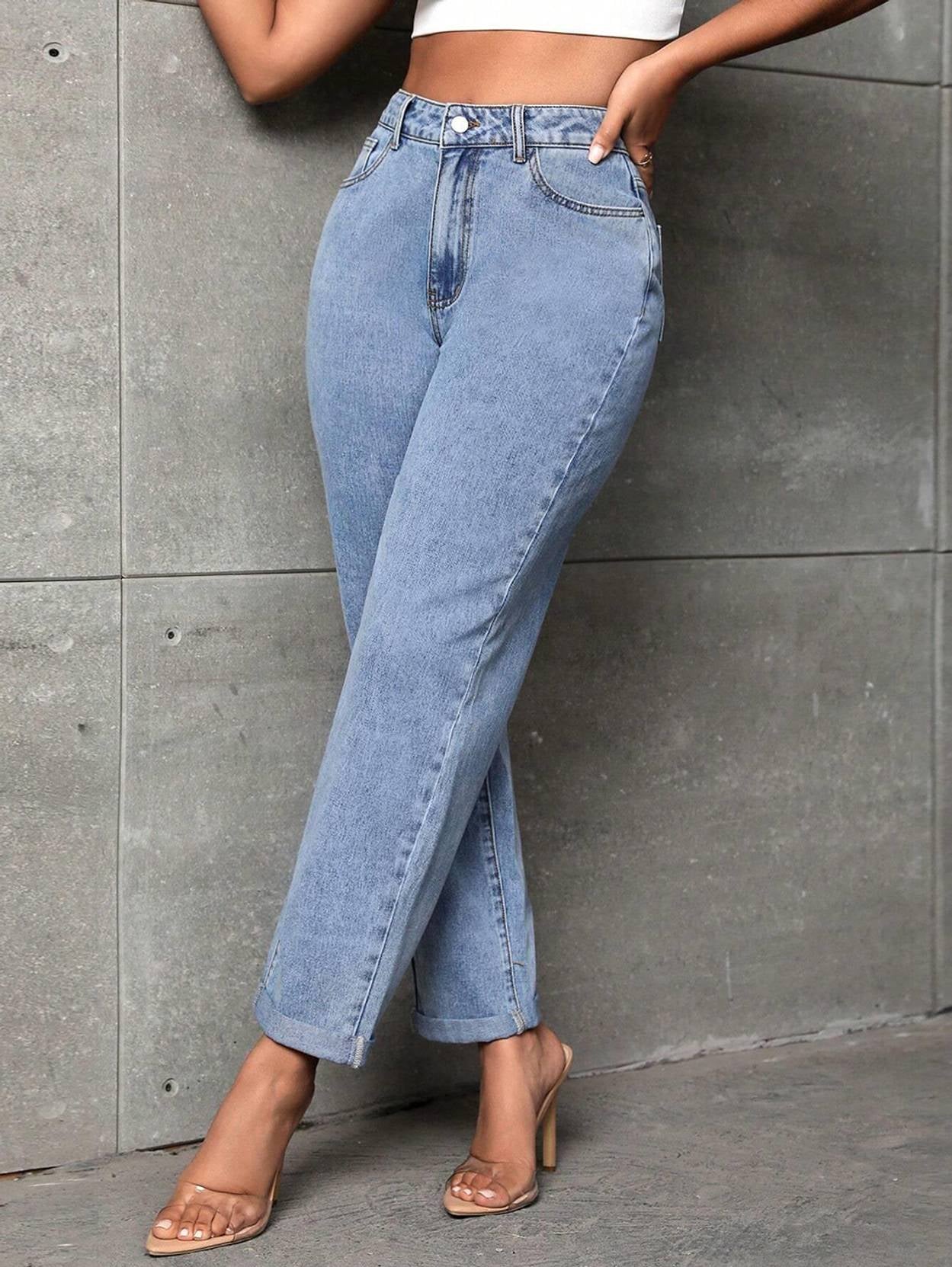 KOTTY Women Regular High Rise Light Blue Jeans