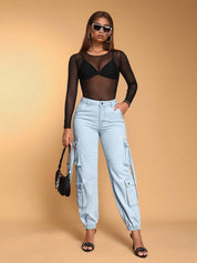 KOTTY Women Regular High Rise Light Blue Jeans