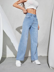 KOTTY Women Regular High Rise Light Blue Jeans