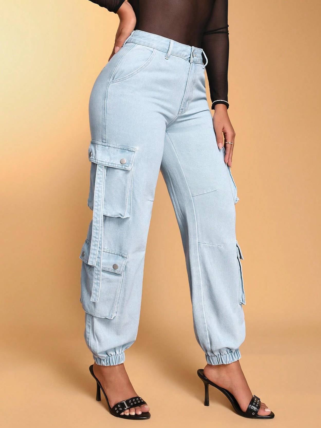KOTTY Women Regular High Rise Light Blue Jeans