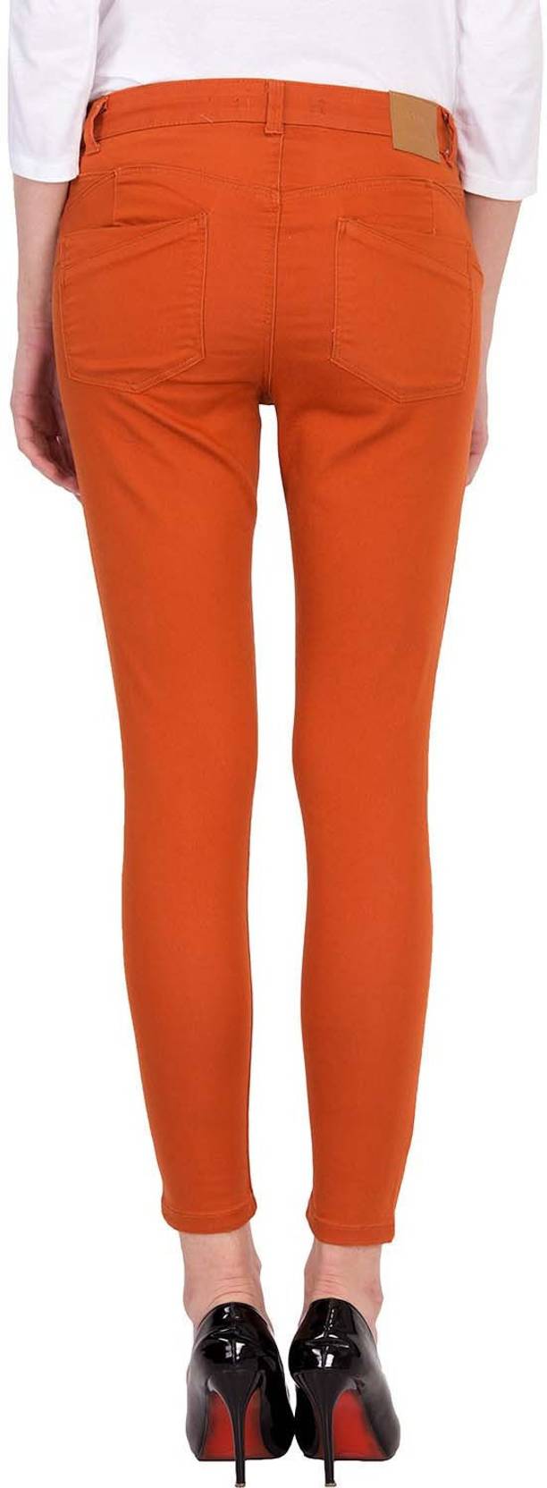 KOTTY Women Regular High Rise Orange Jeans