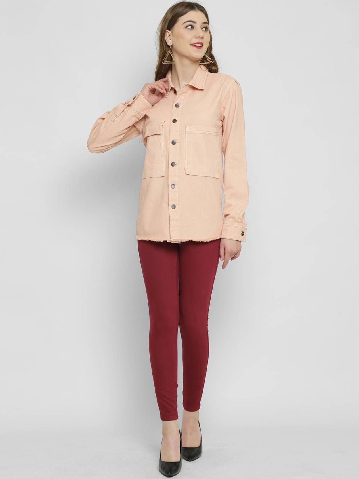 KOTTY Women Regular High Rise Red Jeans