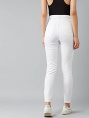 KOTTY  Women Regular High Rise White Jeans