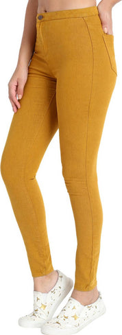 KOTTY Women Regular High Rise Yellow Jeans
