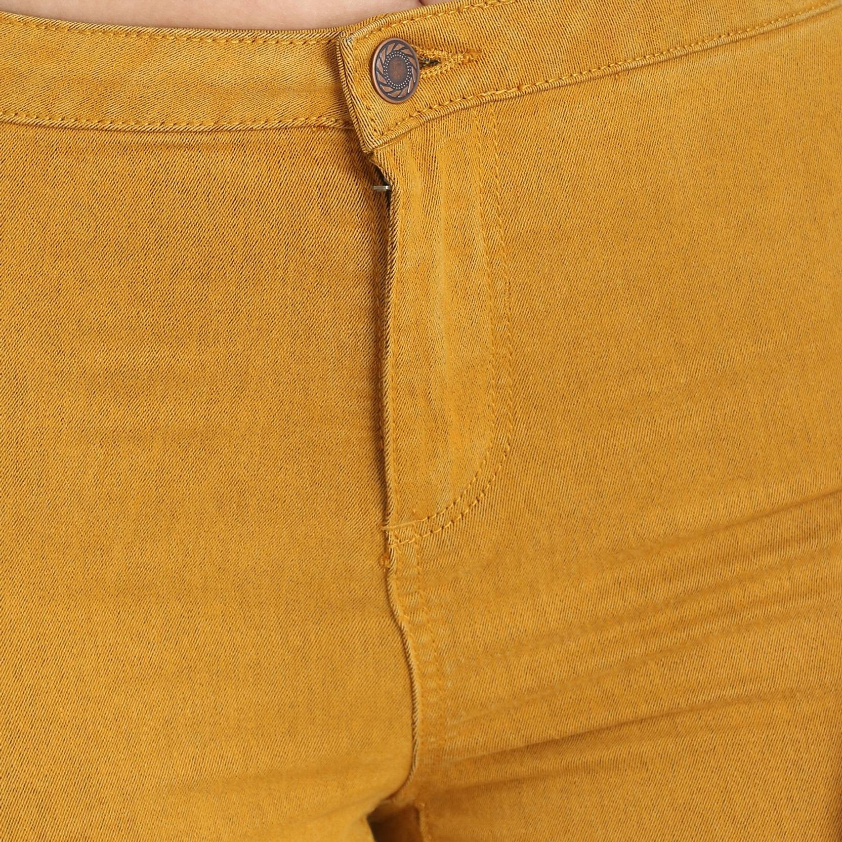 KOTTY Women Regular High Rise Yellow Jeans