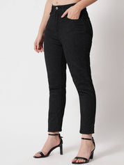 KOTTY Women Regular Mid Rise Black Jeans
